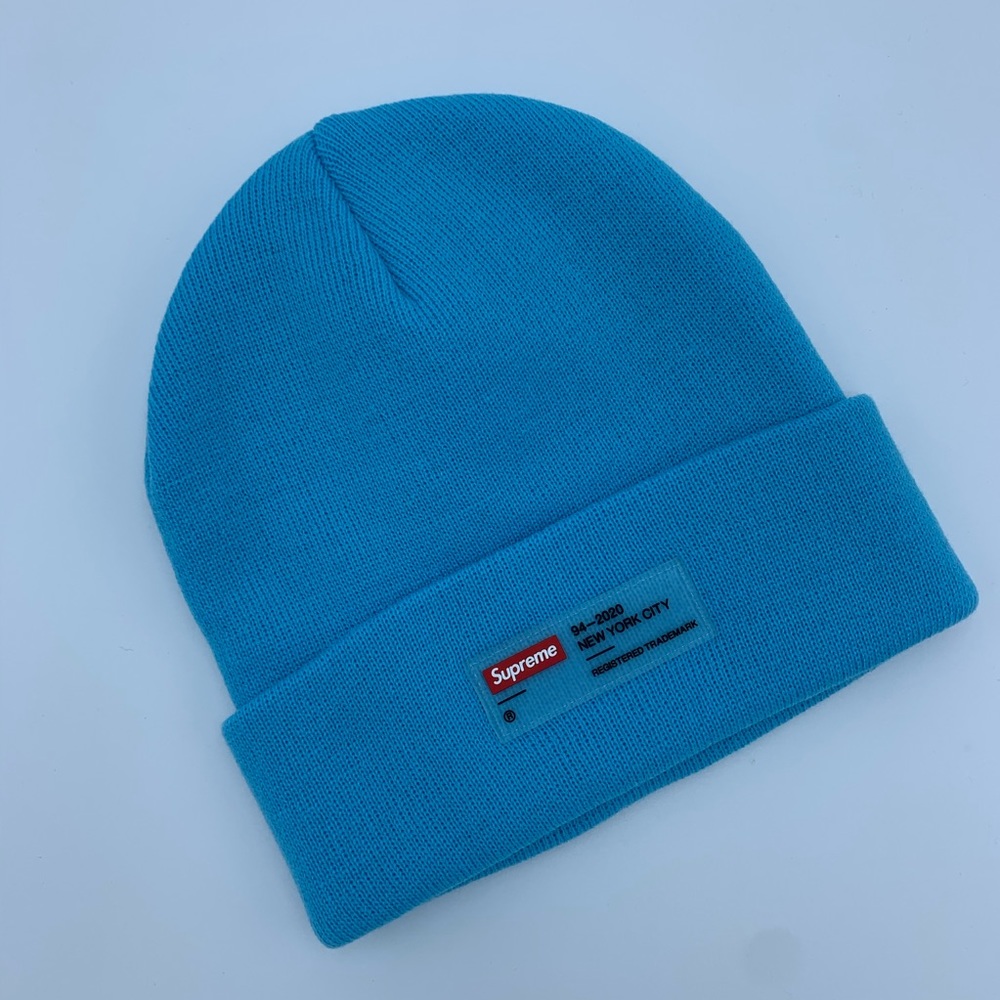 Supreme Clear Label Beanie (Cyan)